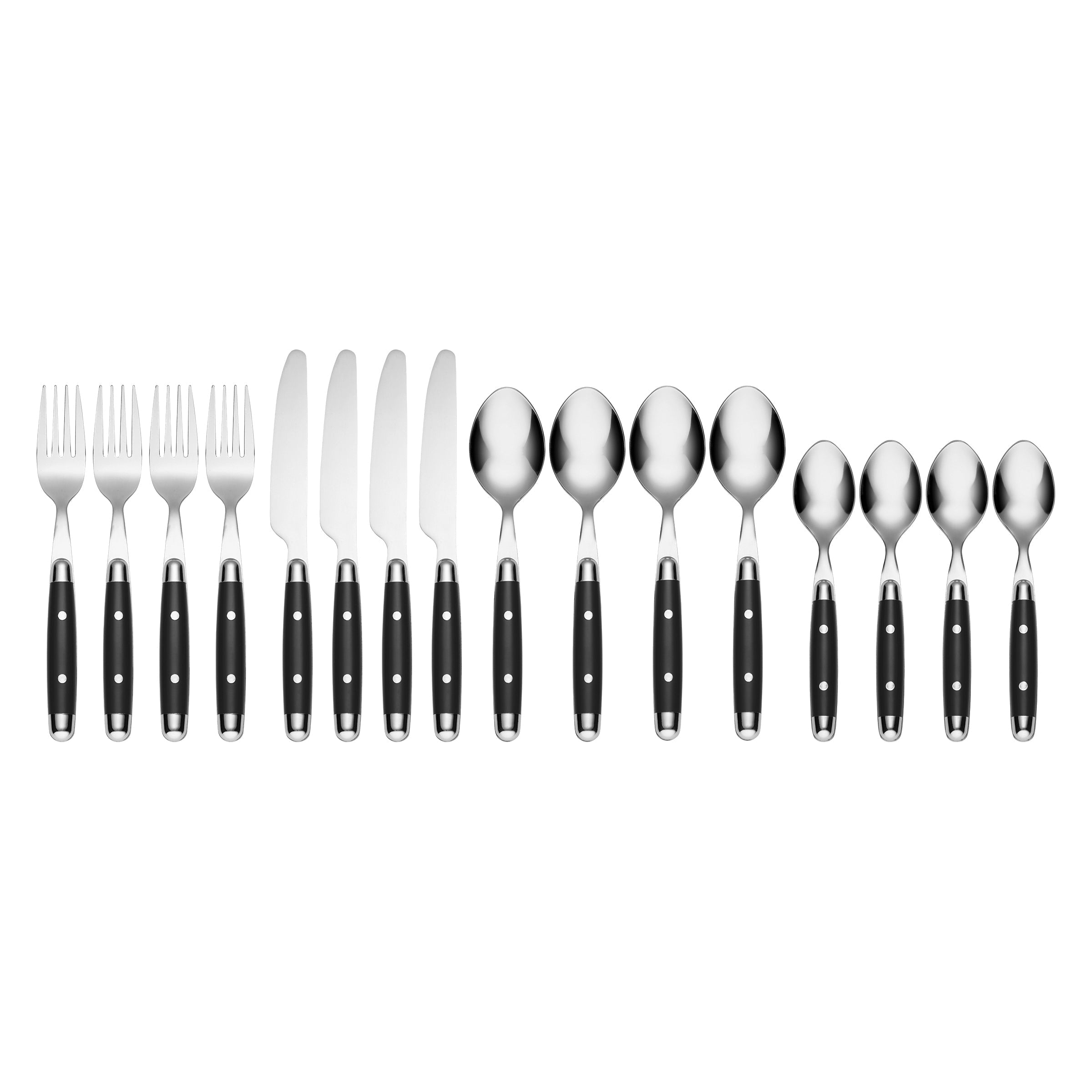 Jubilee Black 16 Piece Flatware Set - Image 2