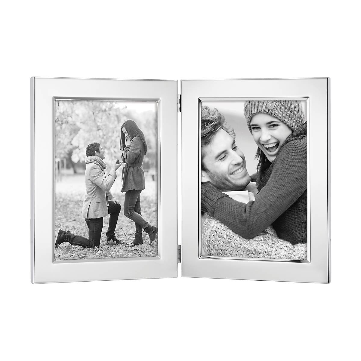 Classic Silverplate 5 x 7 Double Photo Frame - Image 2