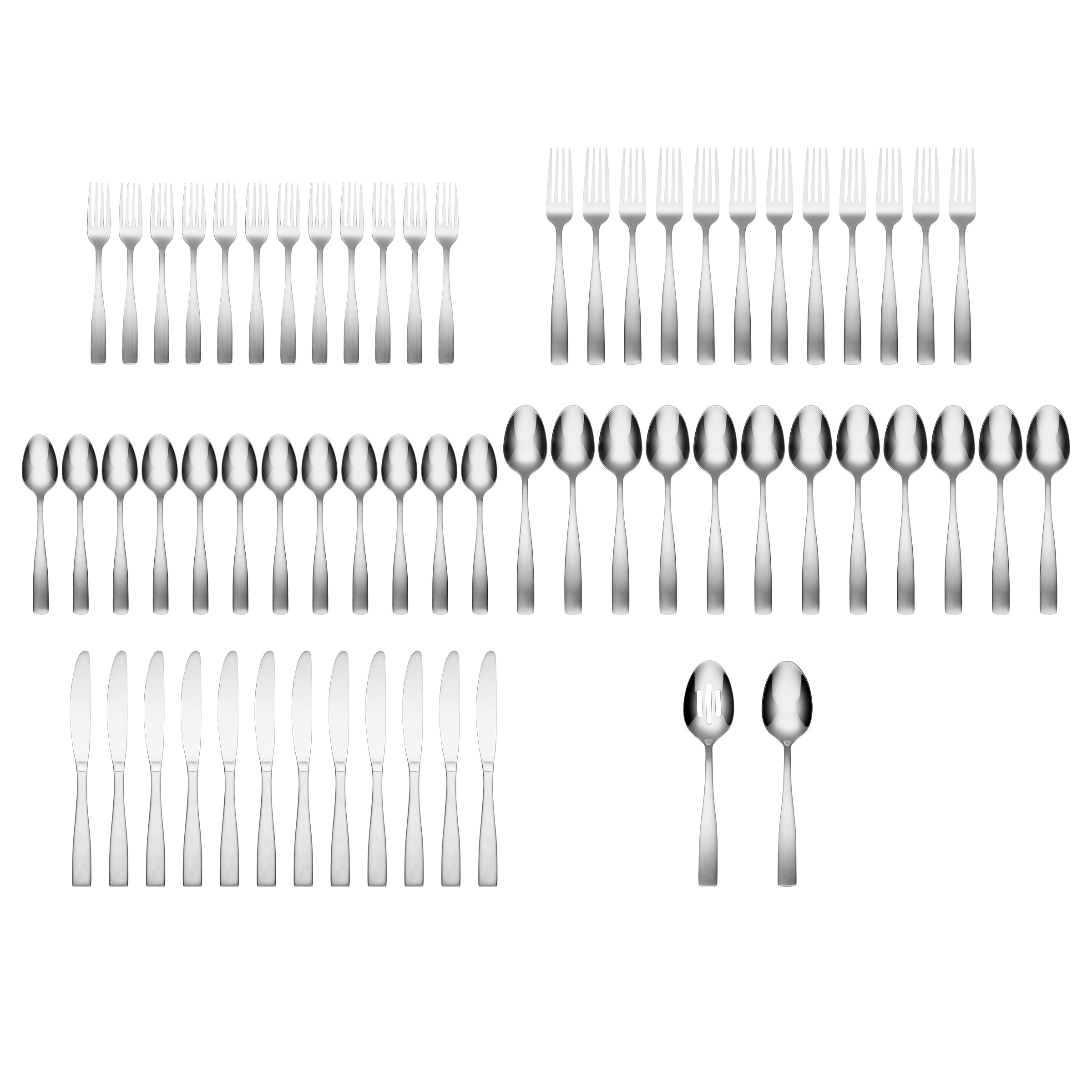 Madison Satin 62 Piece Flatware Set with Wood Tray - Image 2