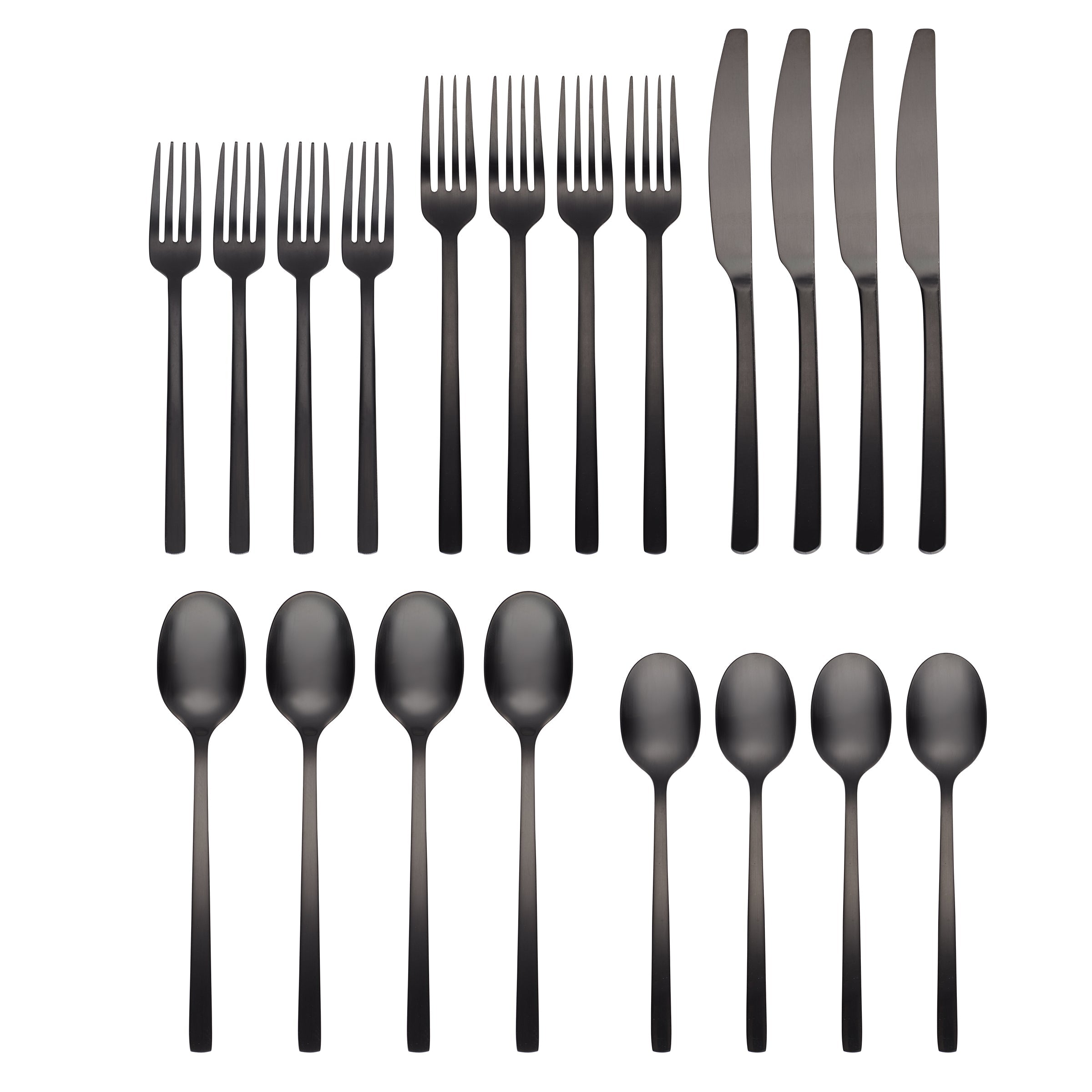 Beacon Black Satin 20 Piece Flatware Set - Image 2