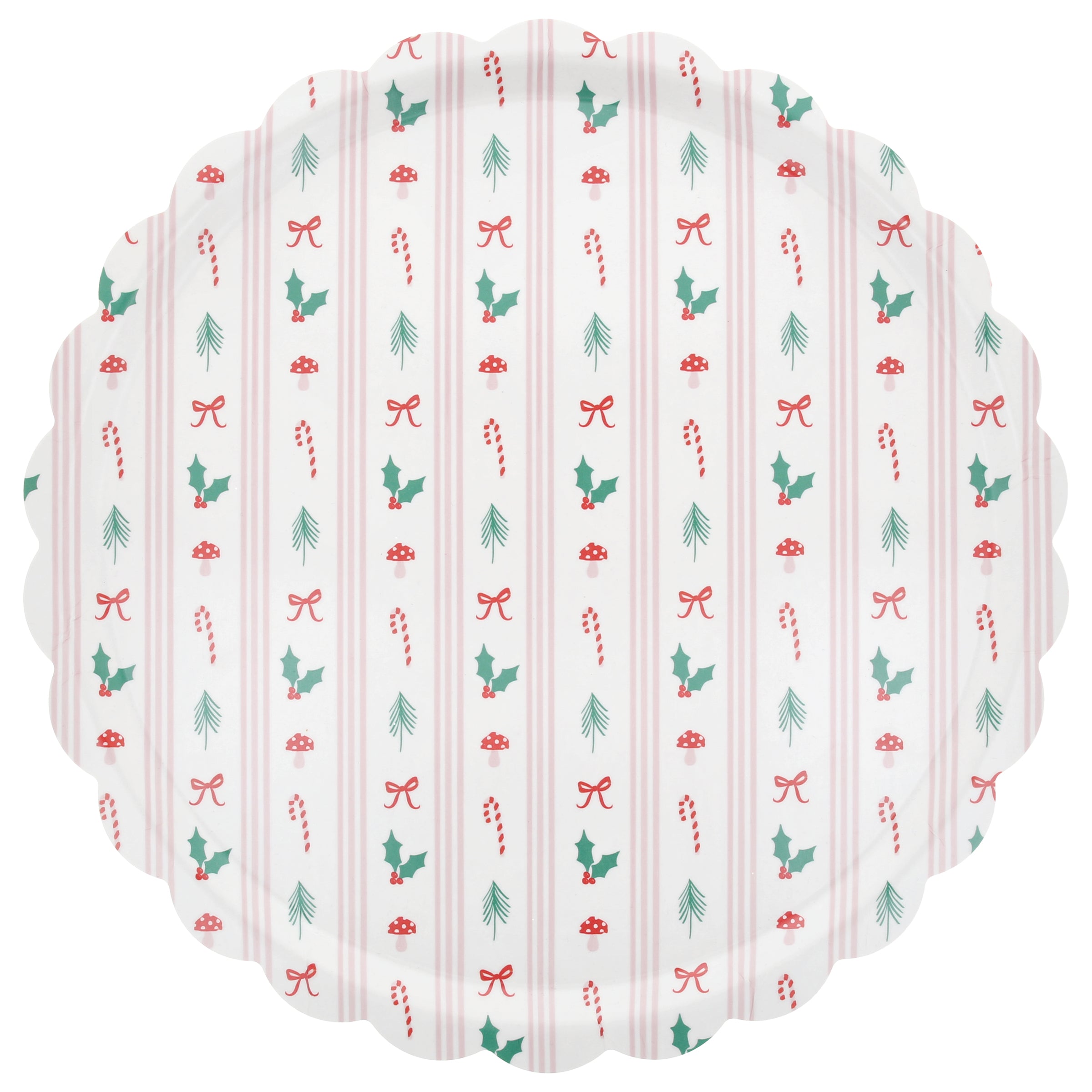 Festive Icon Stripes Large Tray