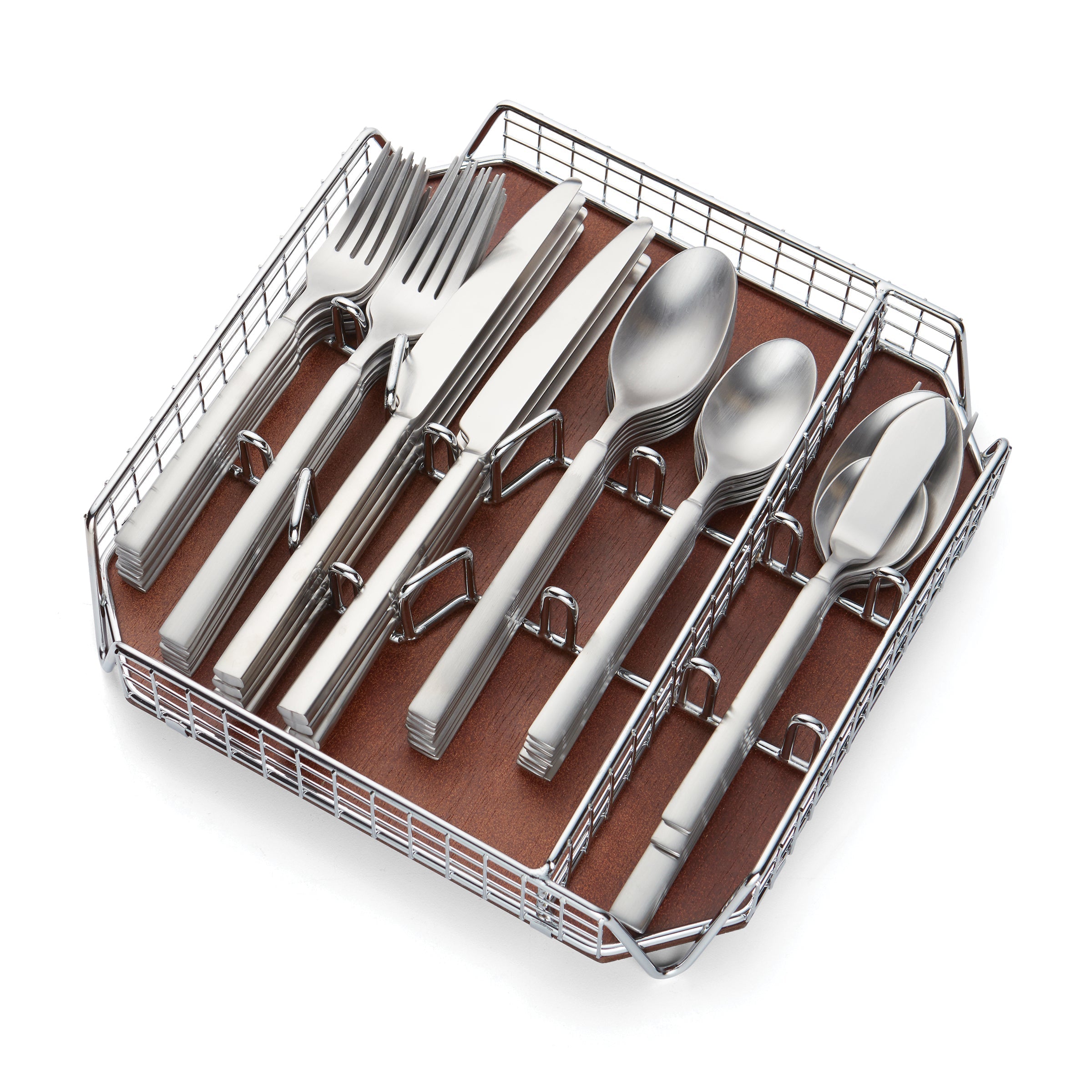 Gailann Satin 45 Piece Flatware Set with Caddy - Image 3