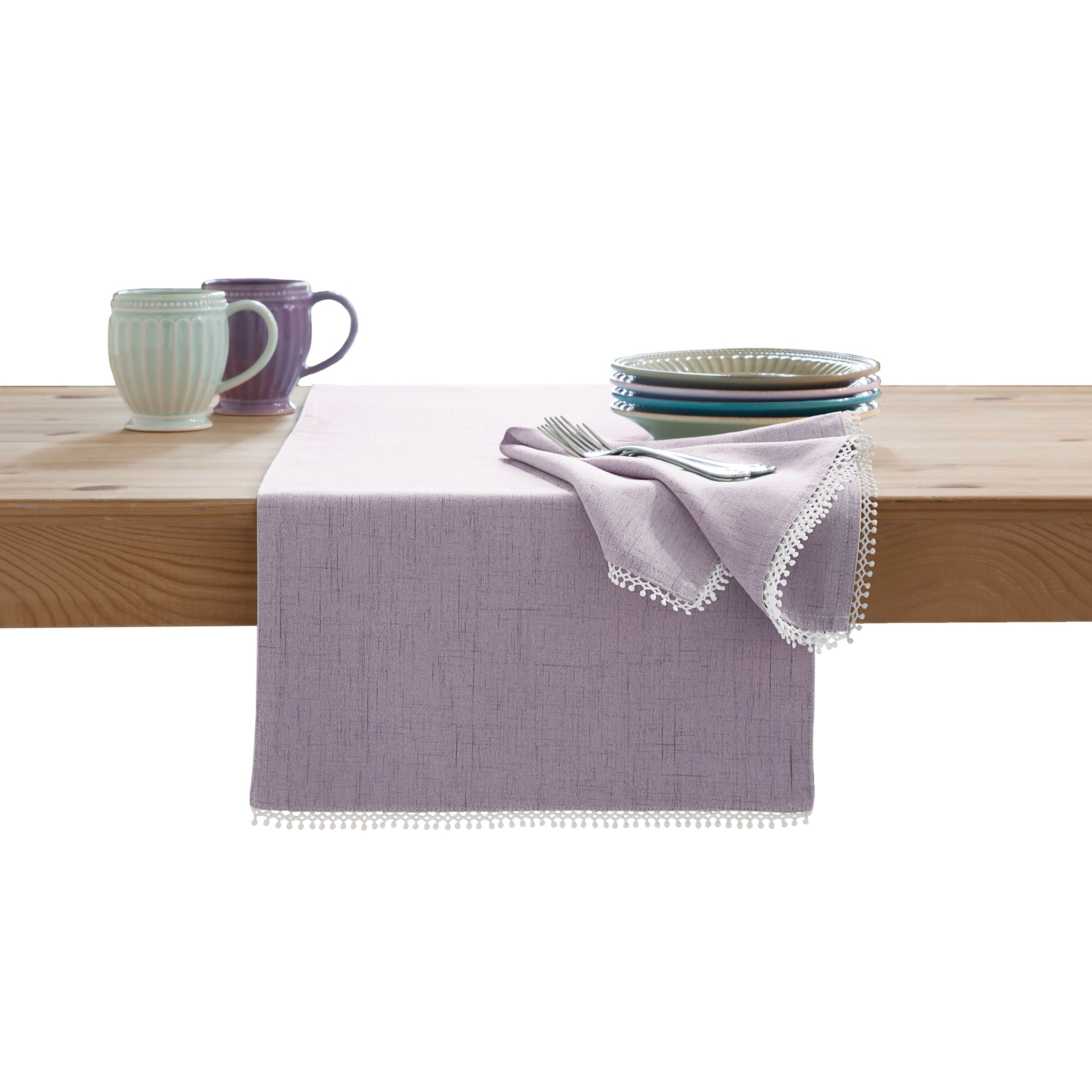 French Perle Violet Dinner Napkins - Set Of 2 - Image 2
