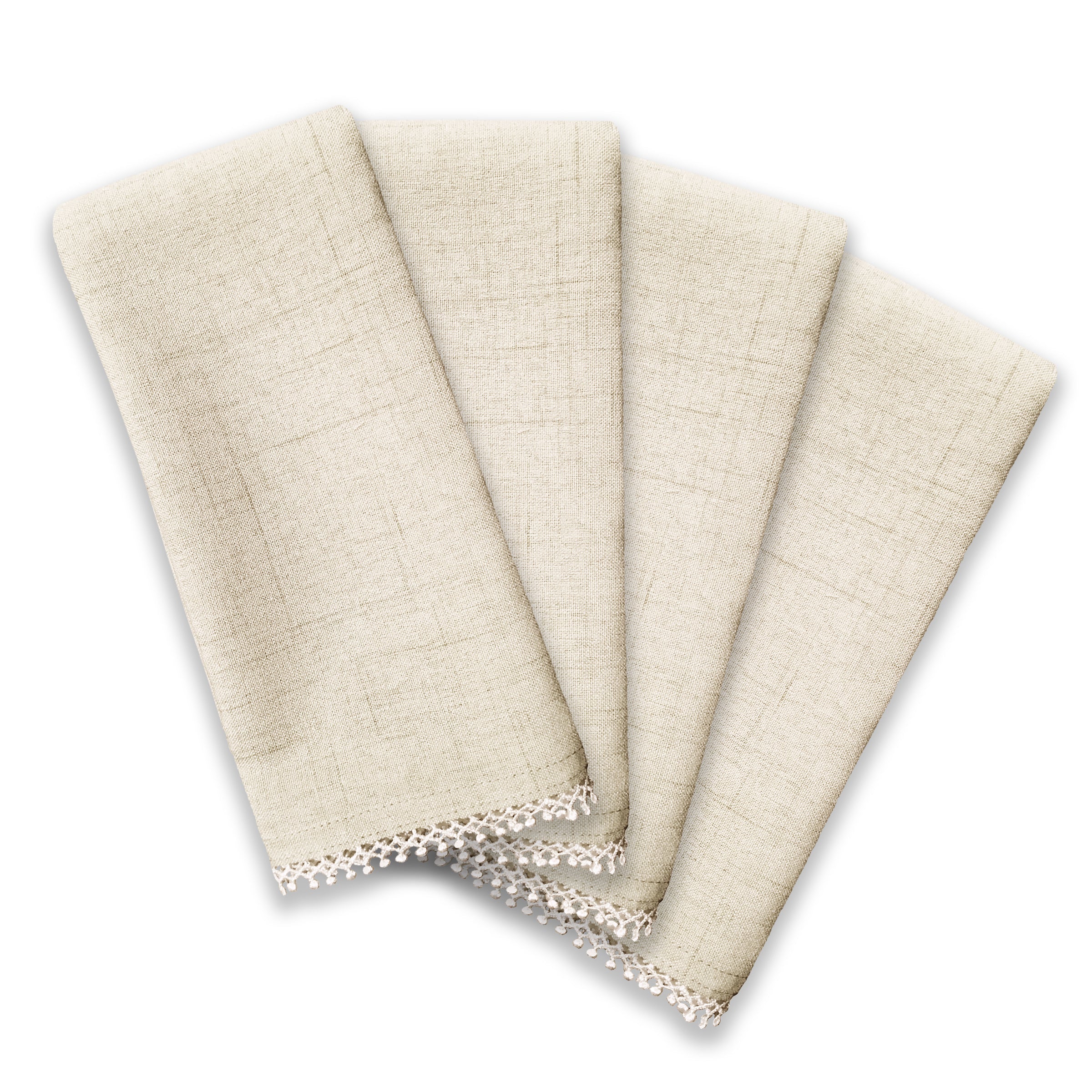 French Perle Natural 19X19 Napkins - Set Of 4 - Image 2