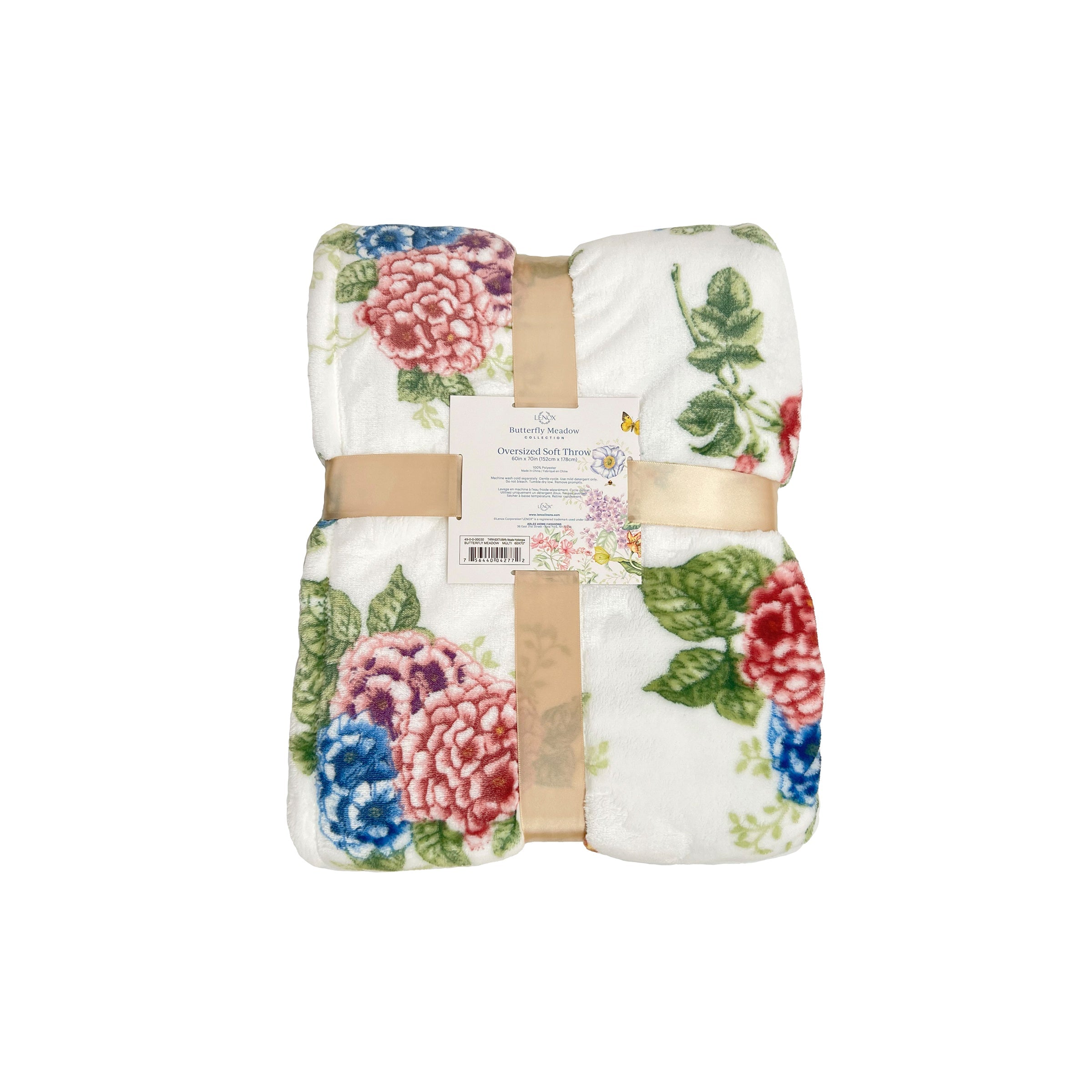 Butterfly Meadow Hydrangea Throw Blanket - Image 4