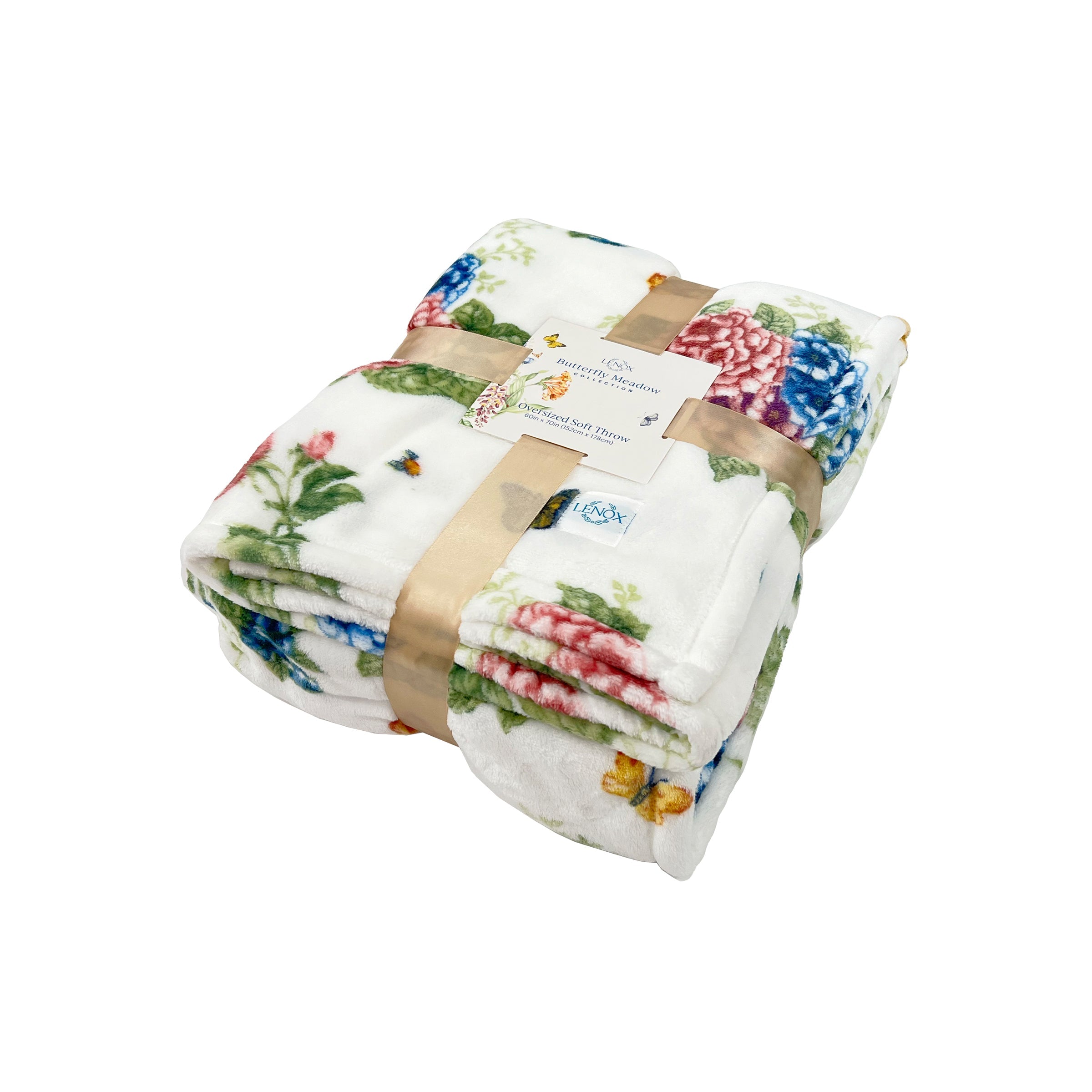 Butterfly Meadow Hydrangea Throw Blanket - Image 3