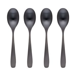 Eliana Black Satin Dinner Spoon - Set of 4