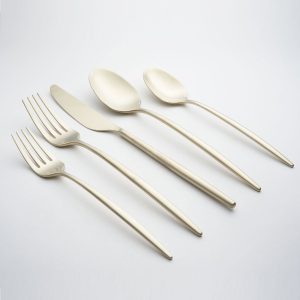 Gaze Champagne Satin 20 Piece Flatware Set