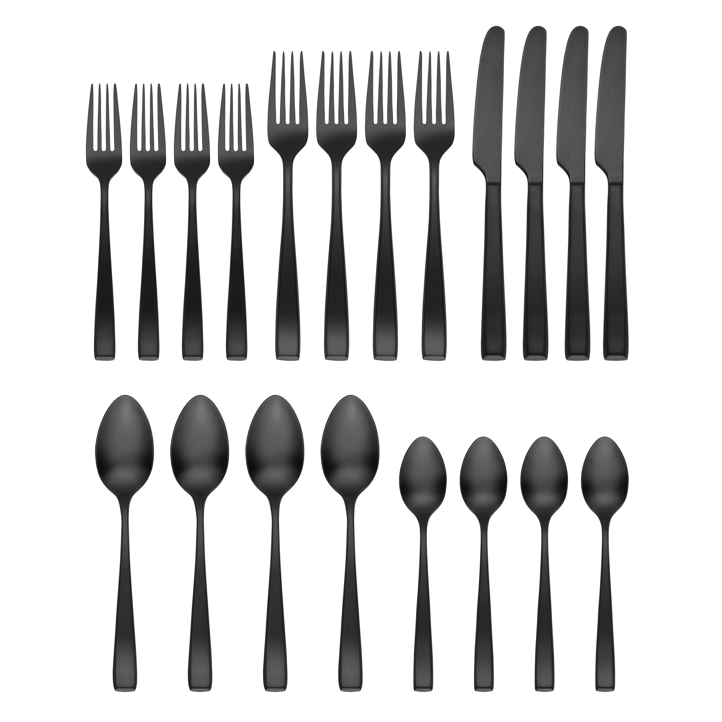 Samira Black Satin 20 Piece Flatware Set - Image 2