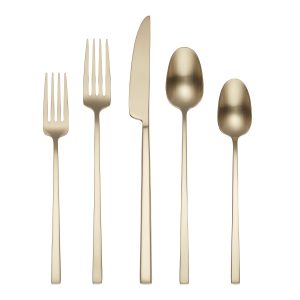 Damaris Champagne Satin 20 Piece Flatware Set