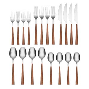 Esben Beachwood 20 Piece Flatware Set
