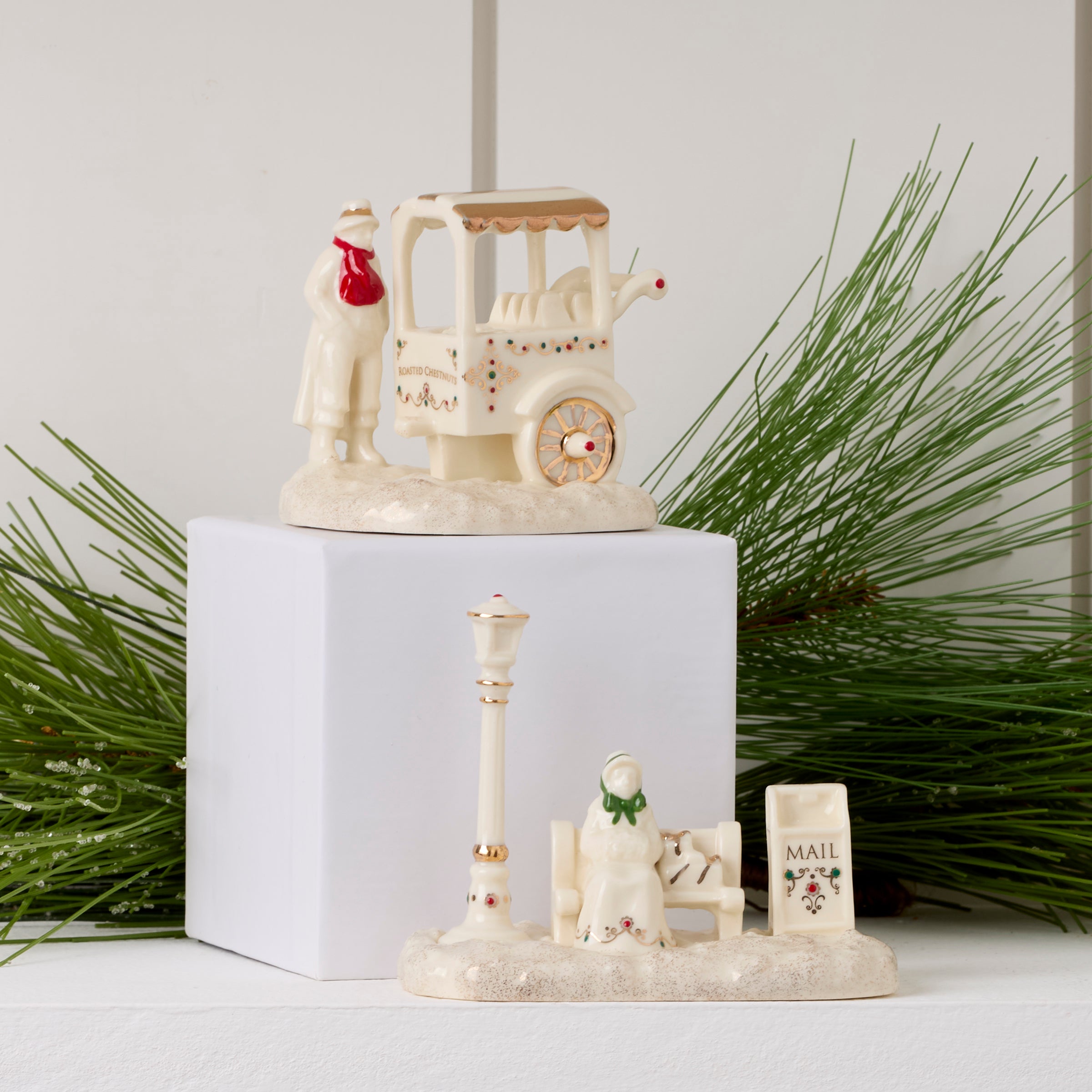 Mistletoe Park Parkbench & Chestnut Seller Set - Image 6