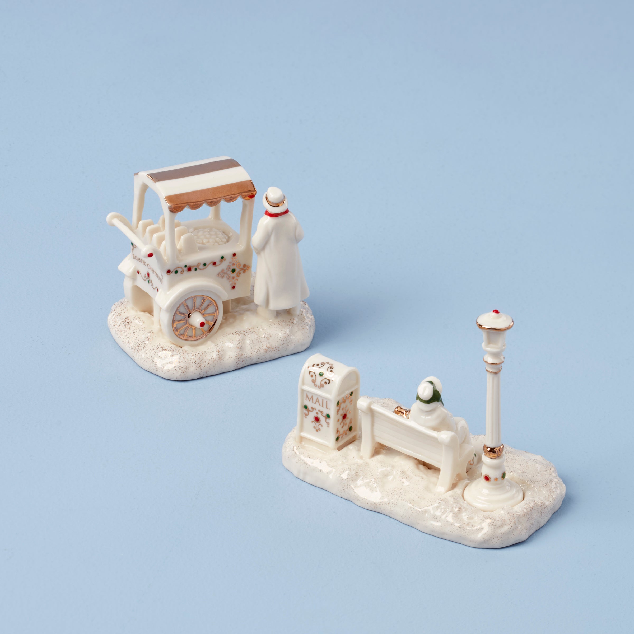 Mistletoe Park Parkbench & Chestnut Seller Set - Image 2