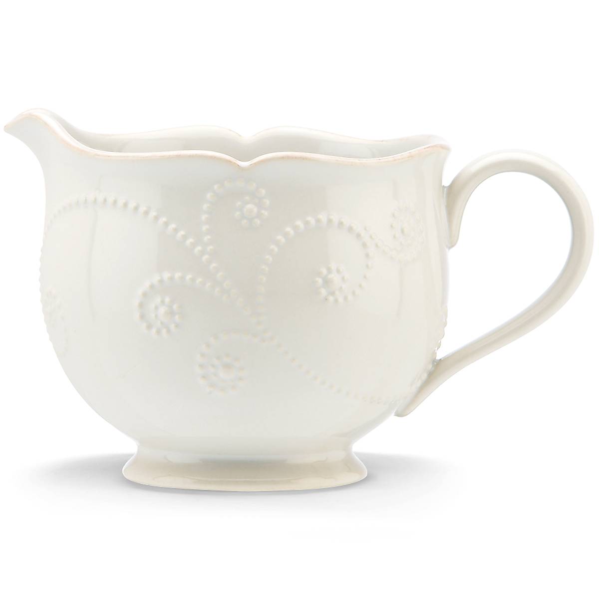 French Perle White Gravy Boat