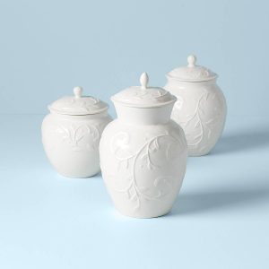 Opal Innocence Carved 3-Piece Canister Set