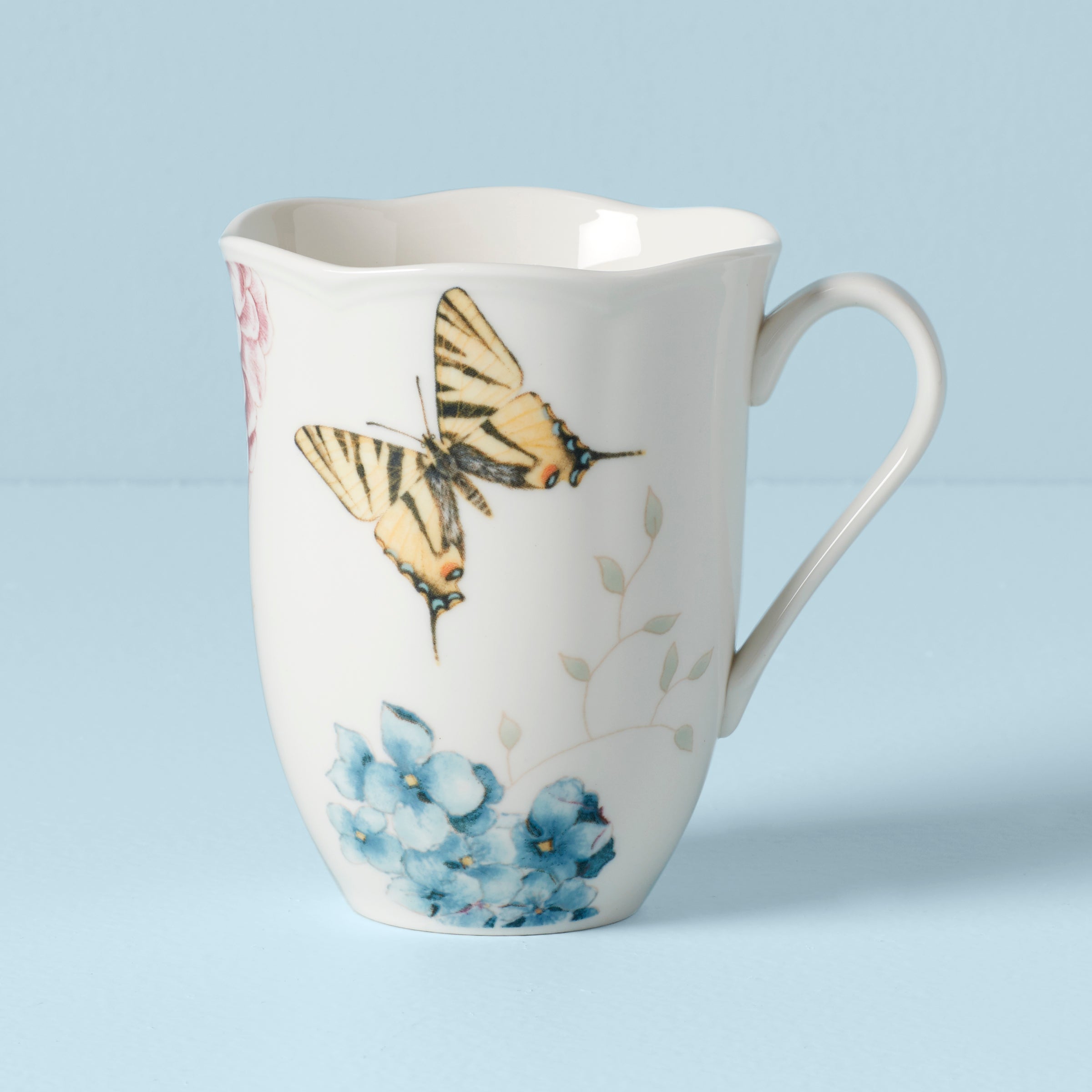 Butterfly Meadow Hydrangea Mug