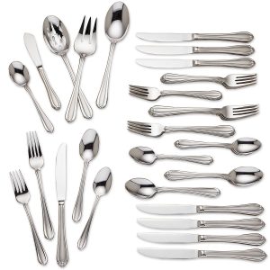 Melon Bud Frosted 45 Piece Flatware Set