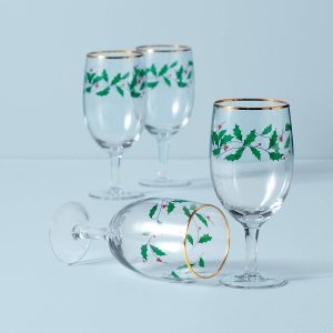 Holiday Iced Beverage Glasses - Set Of 4