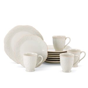 French Perle 12-Piece Dinnerware Set