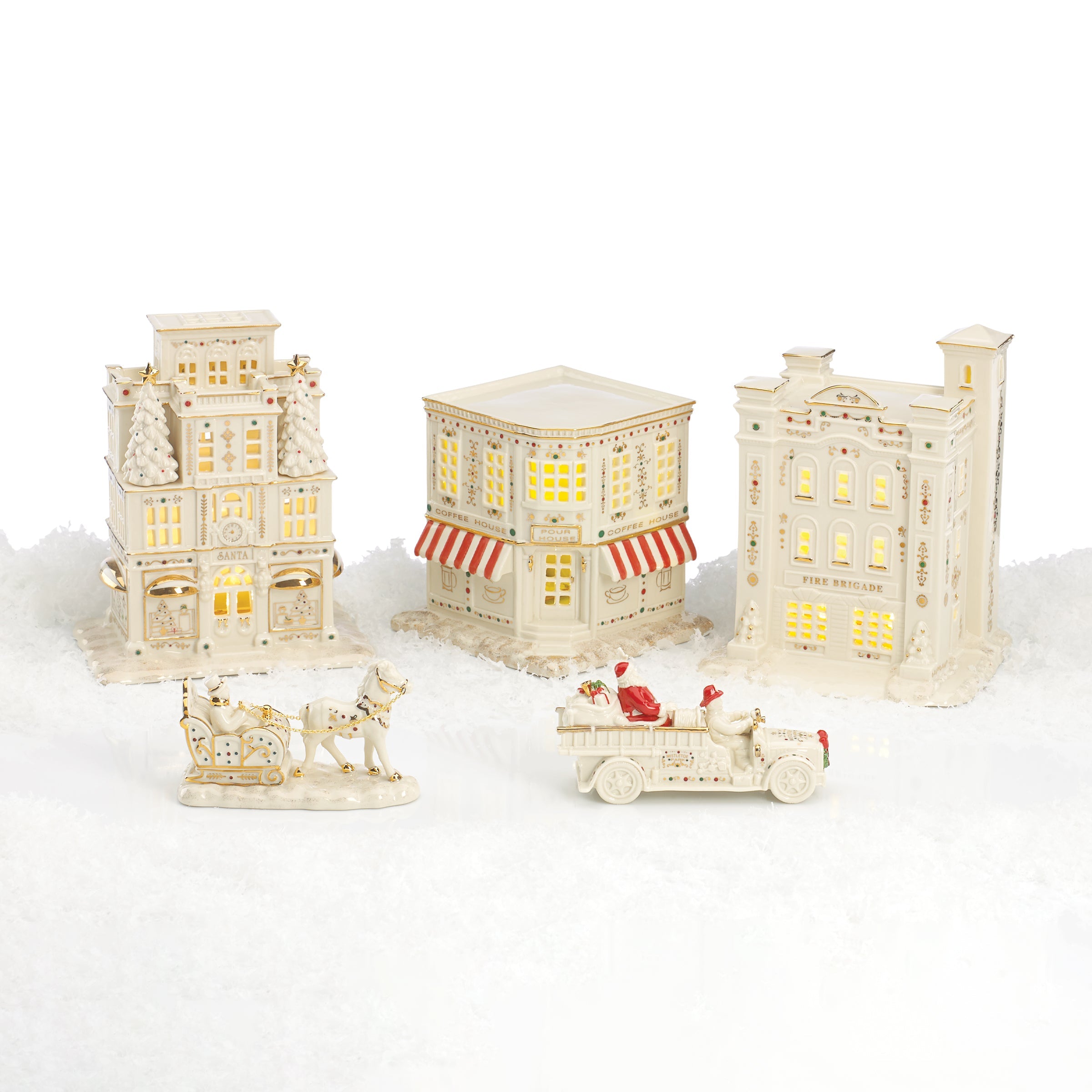 Mistletoe Park Lit Coffee Shop Figurine - Image 4