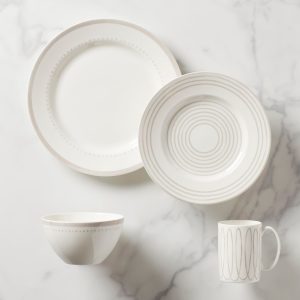 Charlotte Street Grey West 4-Piece Place Setting