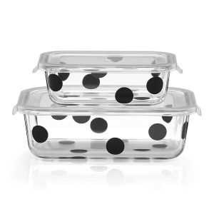 Deco Dot 2-Piece  Rectagular Storage Set