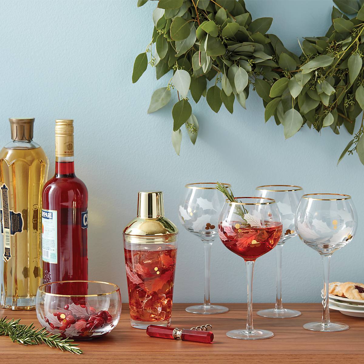 Holiday Gold Balloon Glasses - Set Of 4 - Image 5