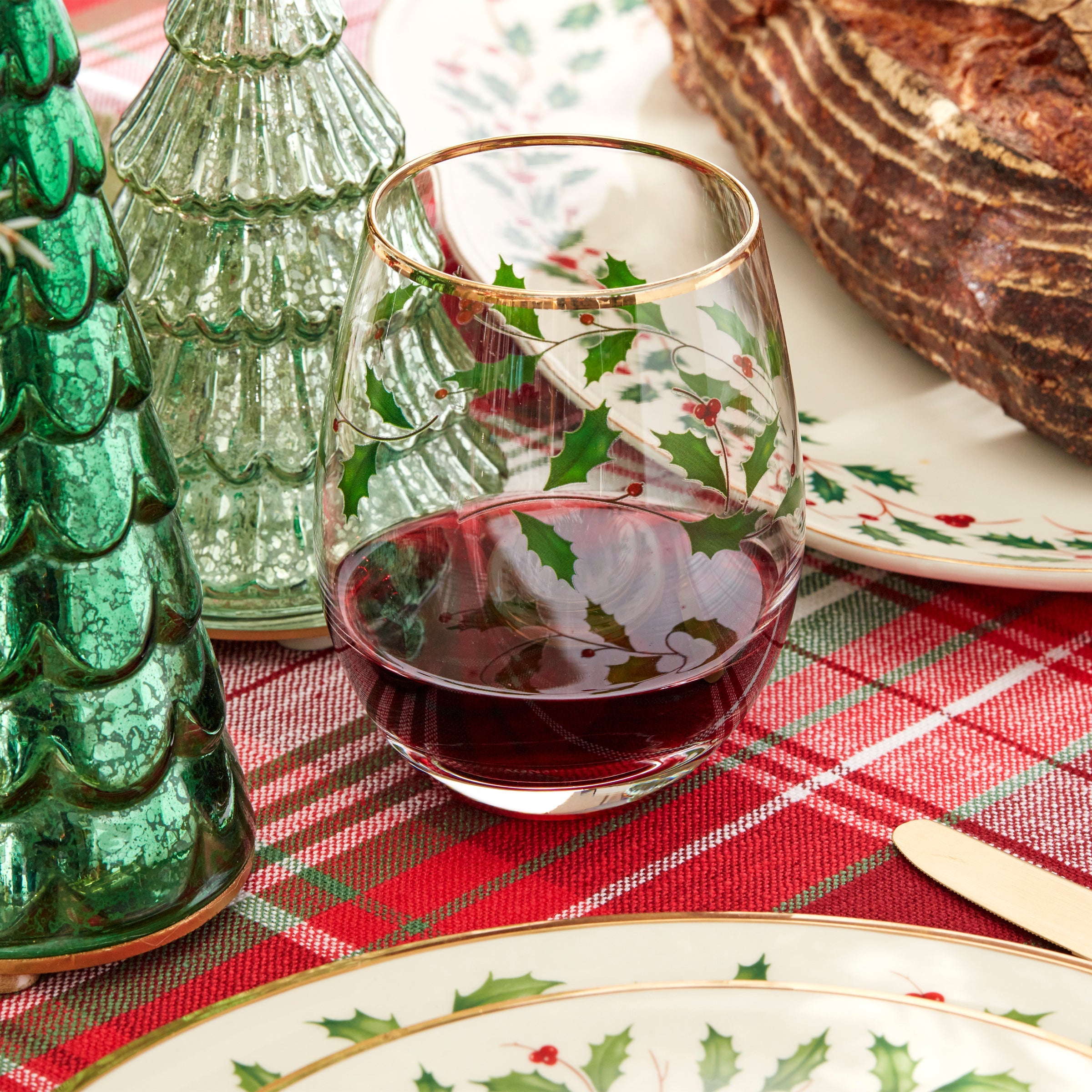 Holiday Stemless Wine Glasses - Set Of 4 - Image 4