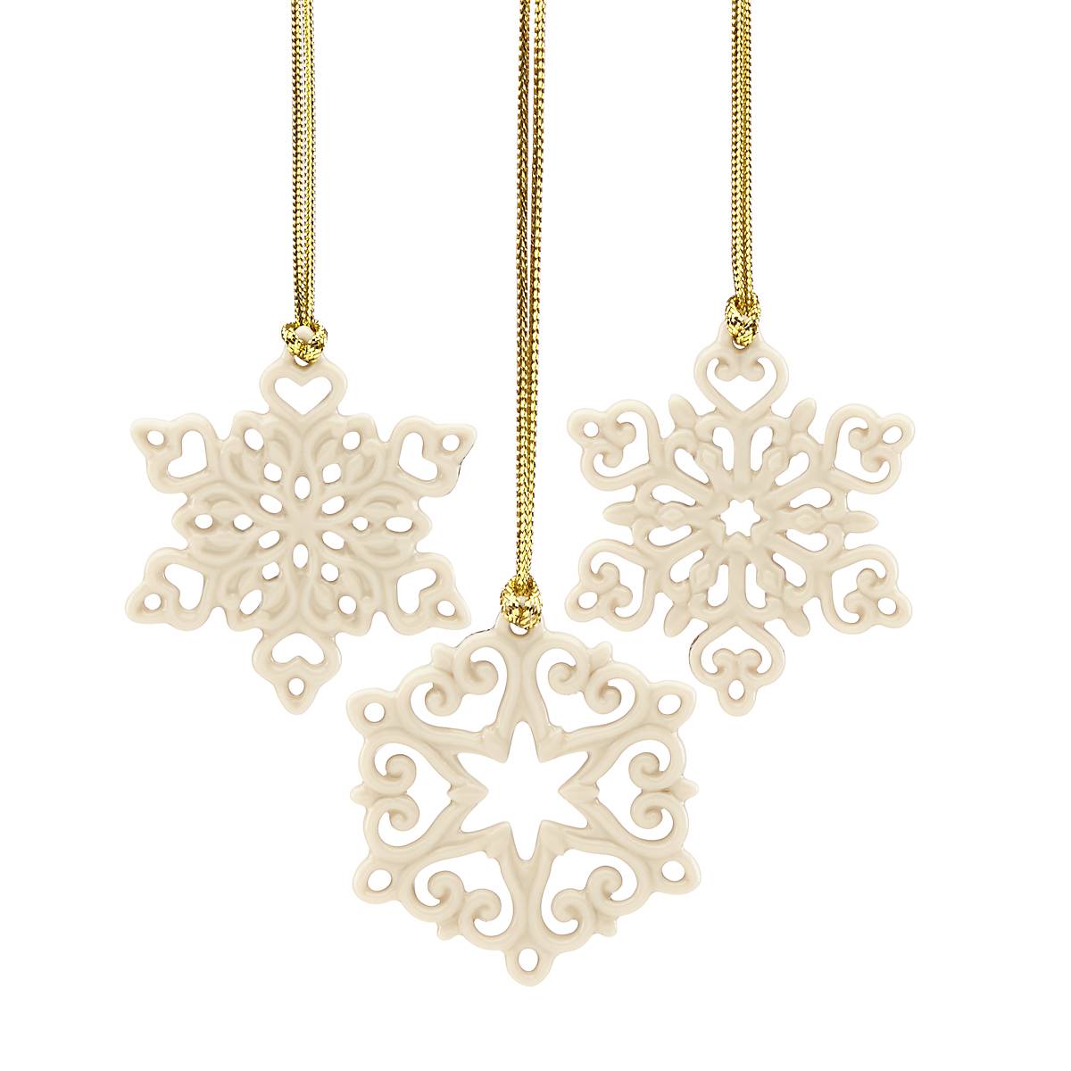Mini Snowflake 3-Piece Ornament Set - Image 4
