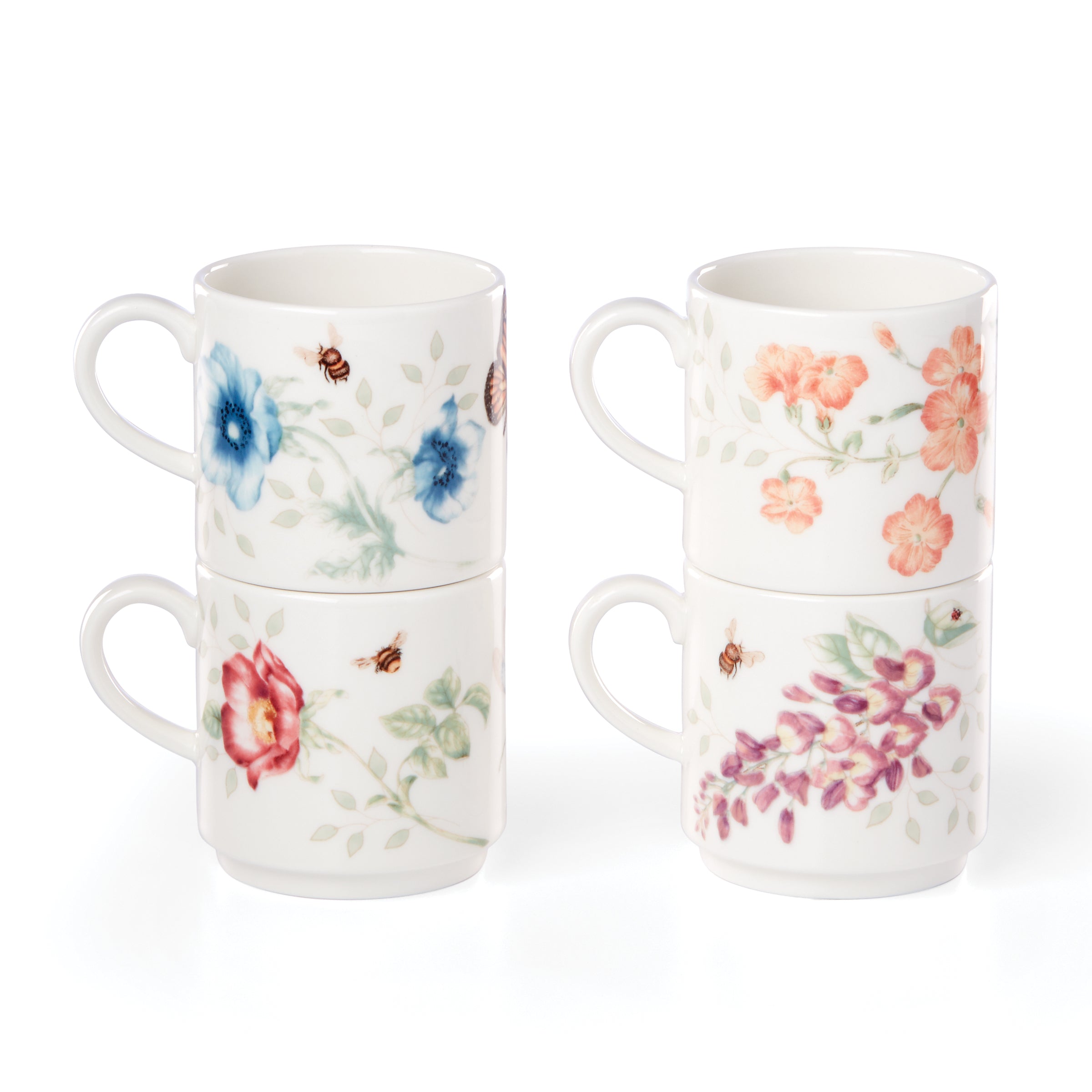 Butterfly Meadow Stacking Mugs - Set of 4 - Image 4