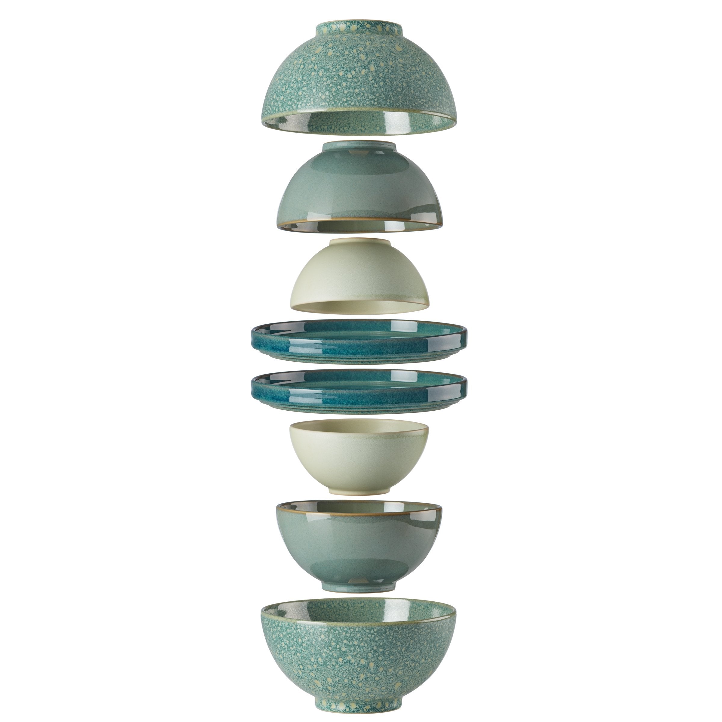 Luna Green 8-Piece Dinnerware Set - Image 7