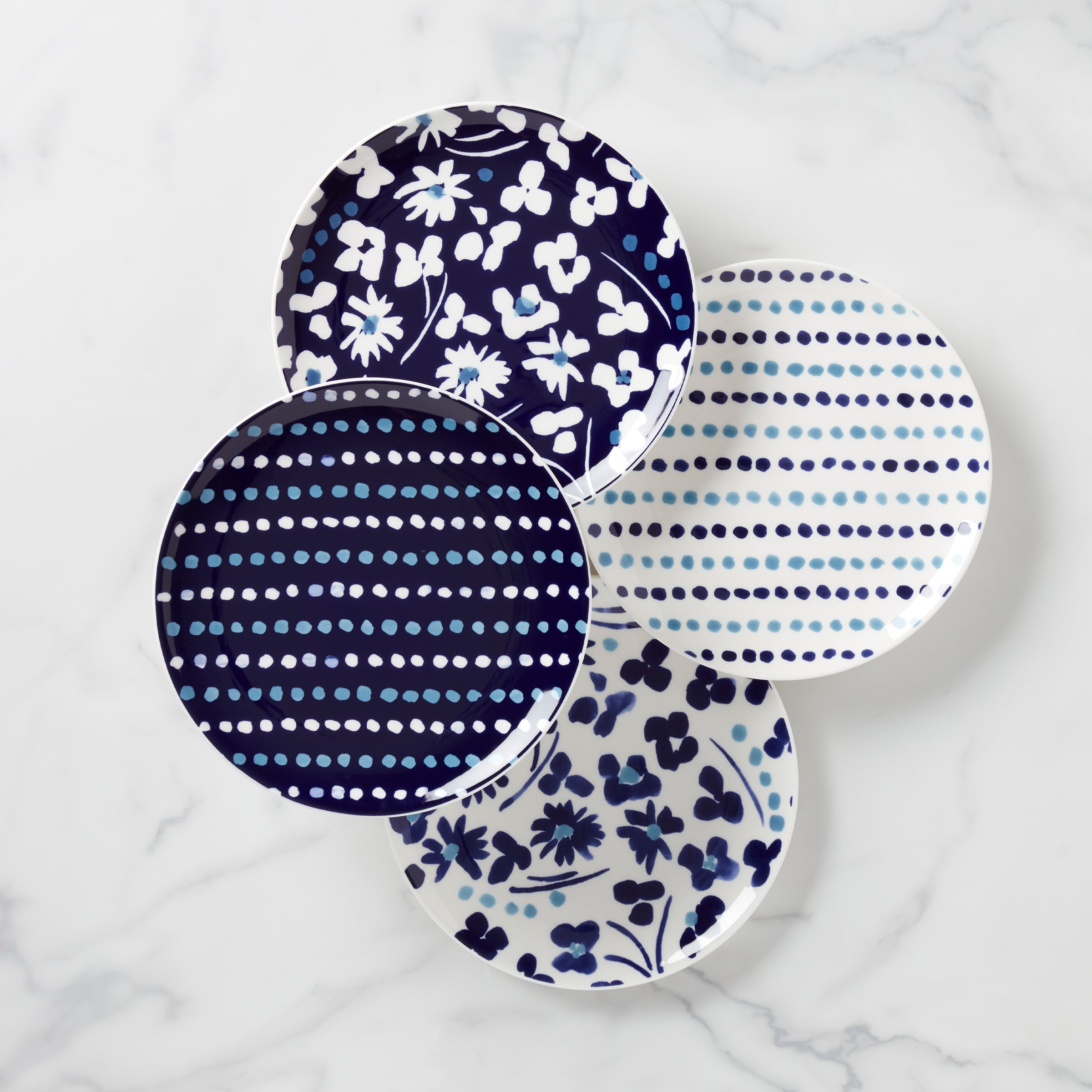 Floral Way Accent Plates - Set of 4
