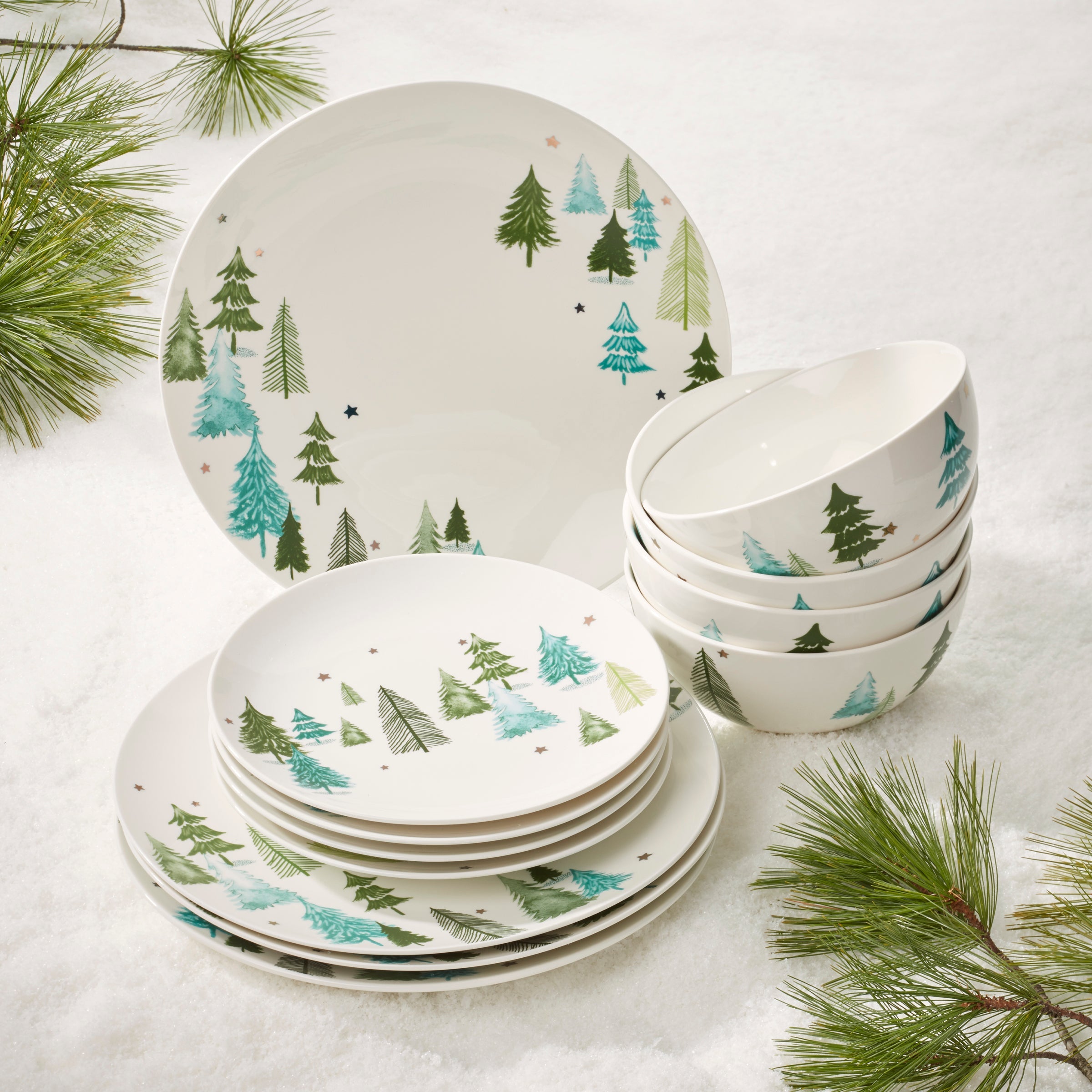 Balsam Lane 12-Piece Dinnerware Set - Image 2