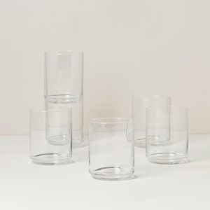 Tuscany Classics Stackable Clear Tall Glasses - Set Of 6