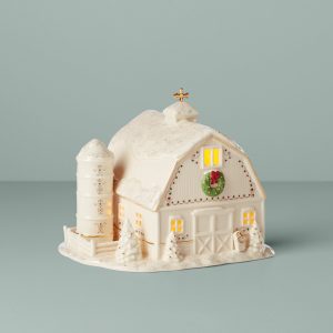 Mistletoe Park Lit Barn Figurine