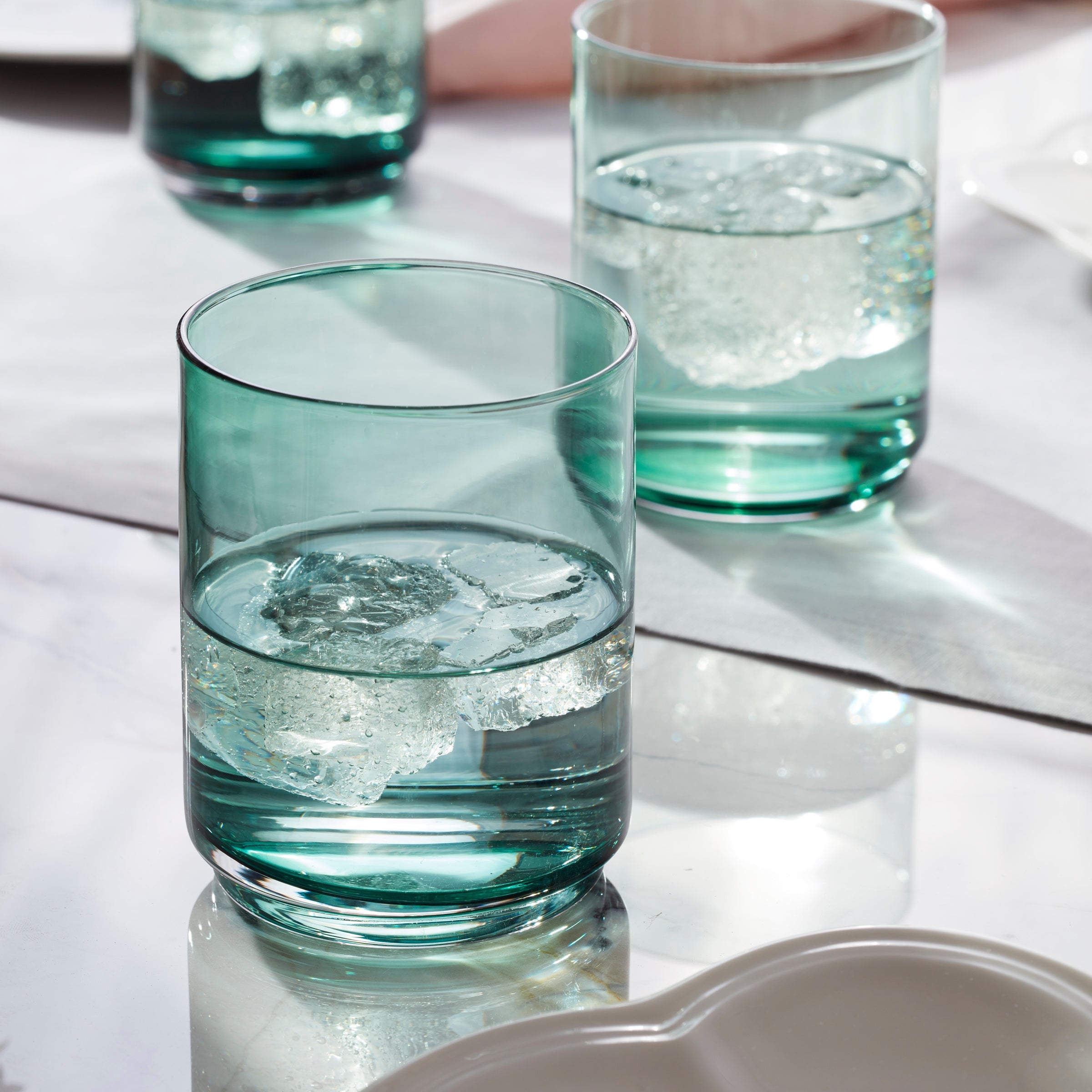 Tuscany Classics Stackable Green Tall Glasses - Set Of 4 - Image 3