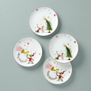Merry Grinchmas Assorted Accent Plates - Set of 4