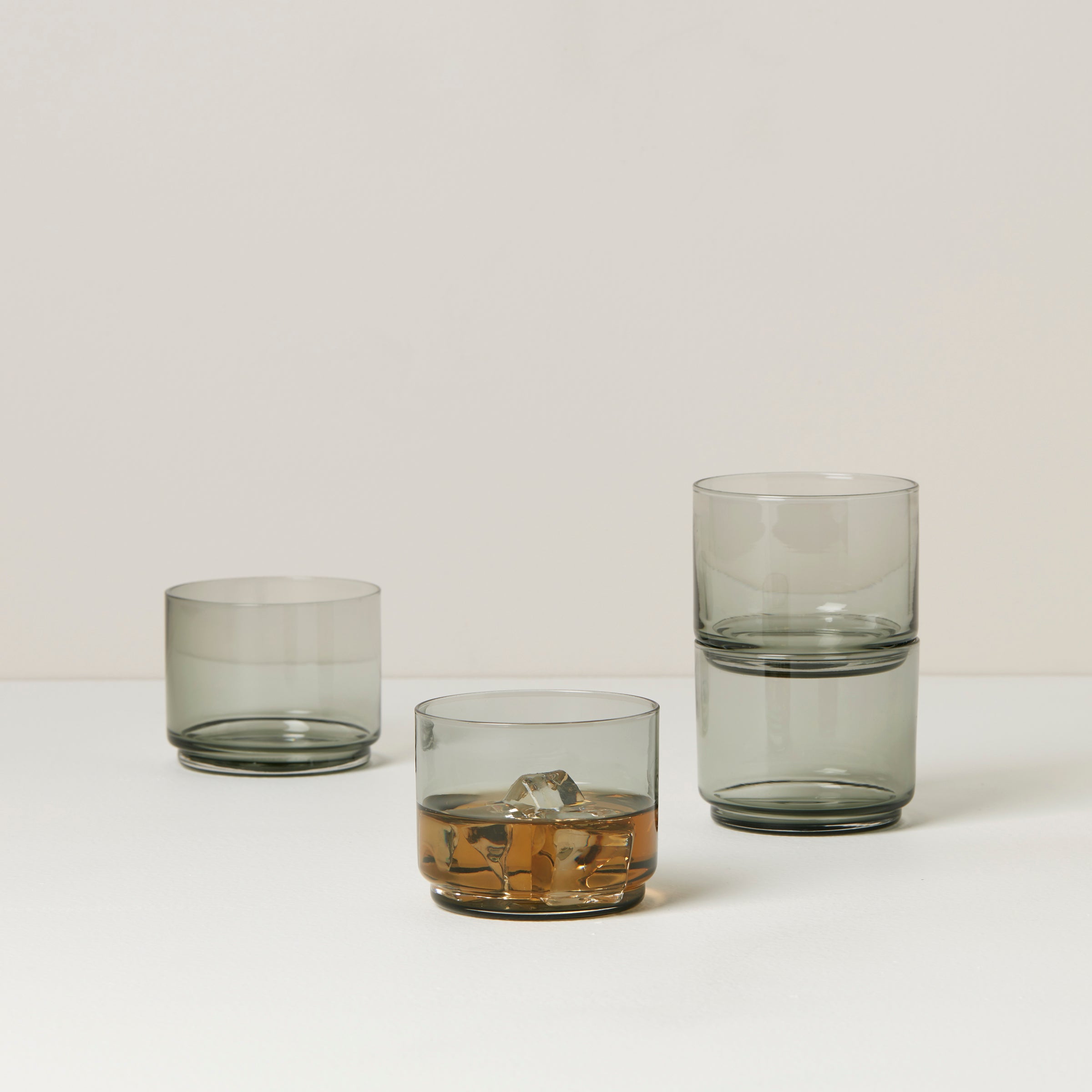 Tuscany Classics Stackable Smoke Short Glasses - Set Of 4 - Image 2