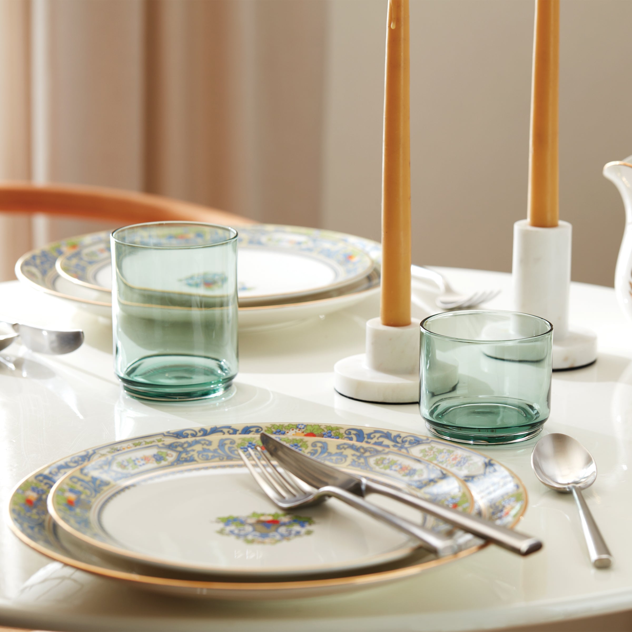 Tuscany Classics Stackable Green Tall Glasses - Set Of 4 - Image 8