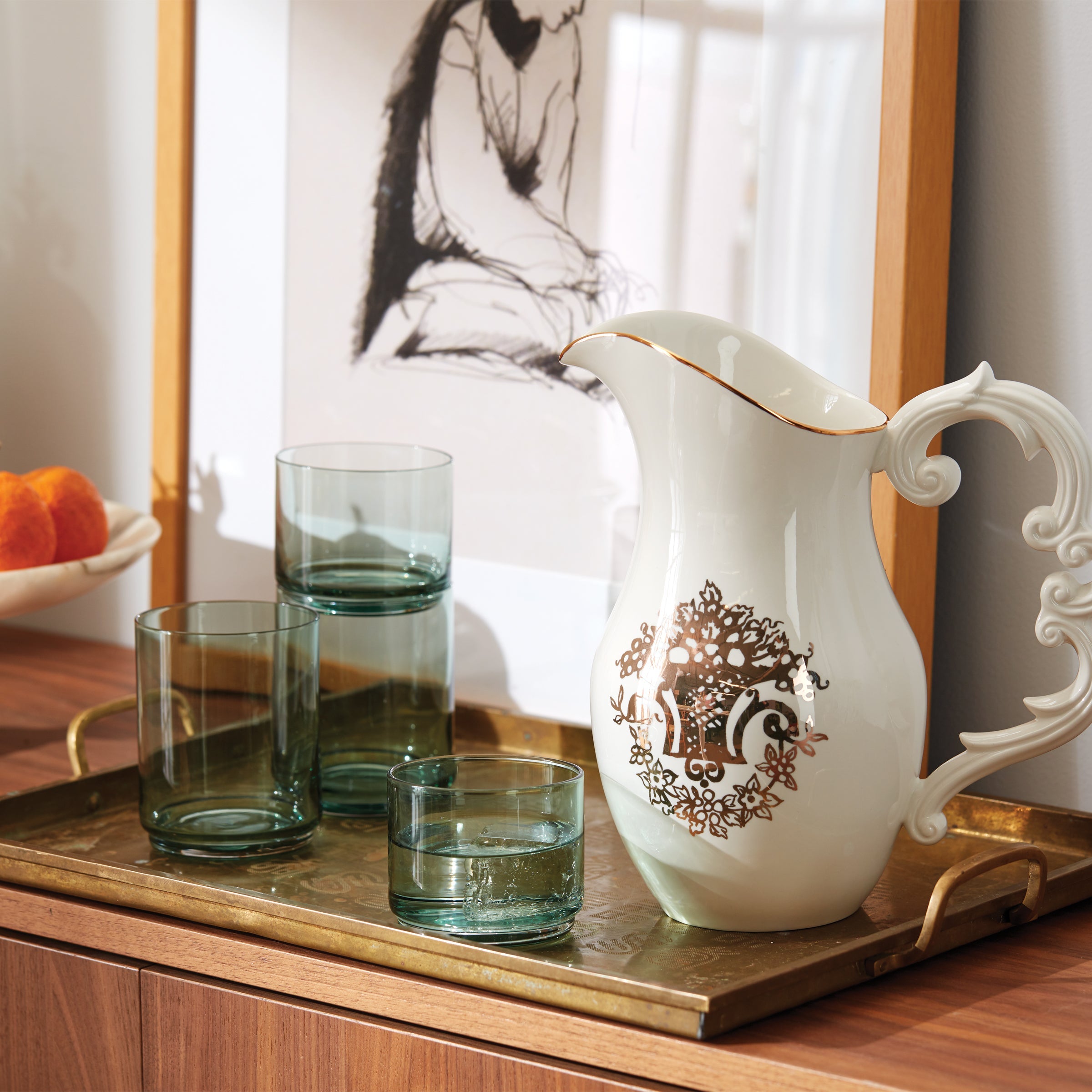 Tuscany Classics Stackable Green Tall Glasses - Set Of 4 - Image 9