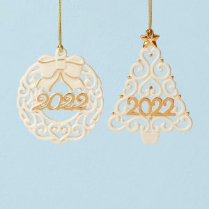 2022 Wreath & Tree Ornaments - S/2