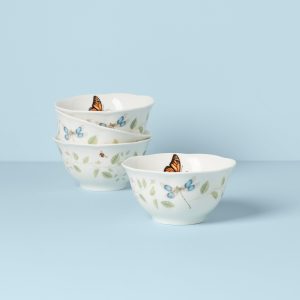 Butterfly Meadow Vines Rice Bowls - Set of 4