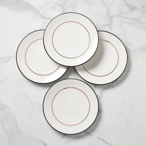 Make It Pop Dinner Plates - Set of 4 - Black/Gold