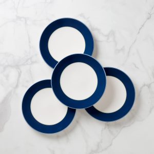 Make It Pop Dinner Plates - Set of 4 - Navy/Green