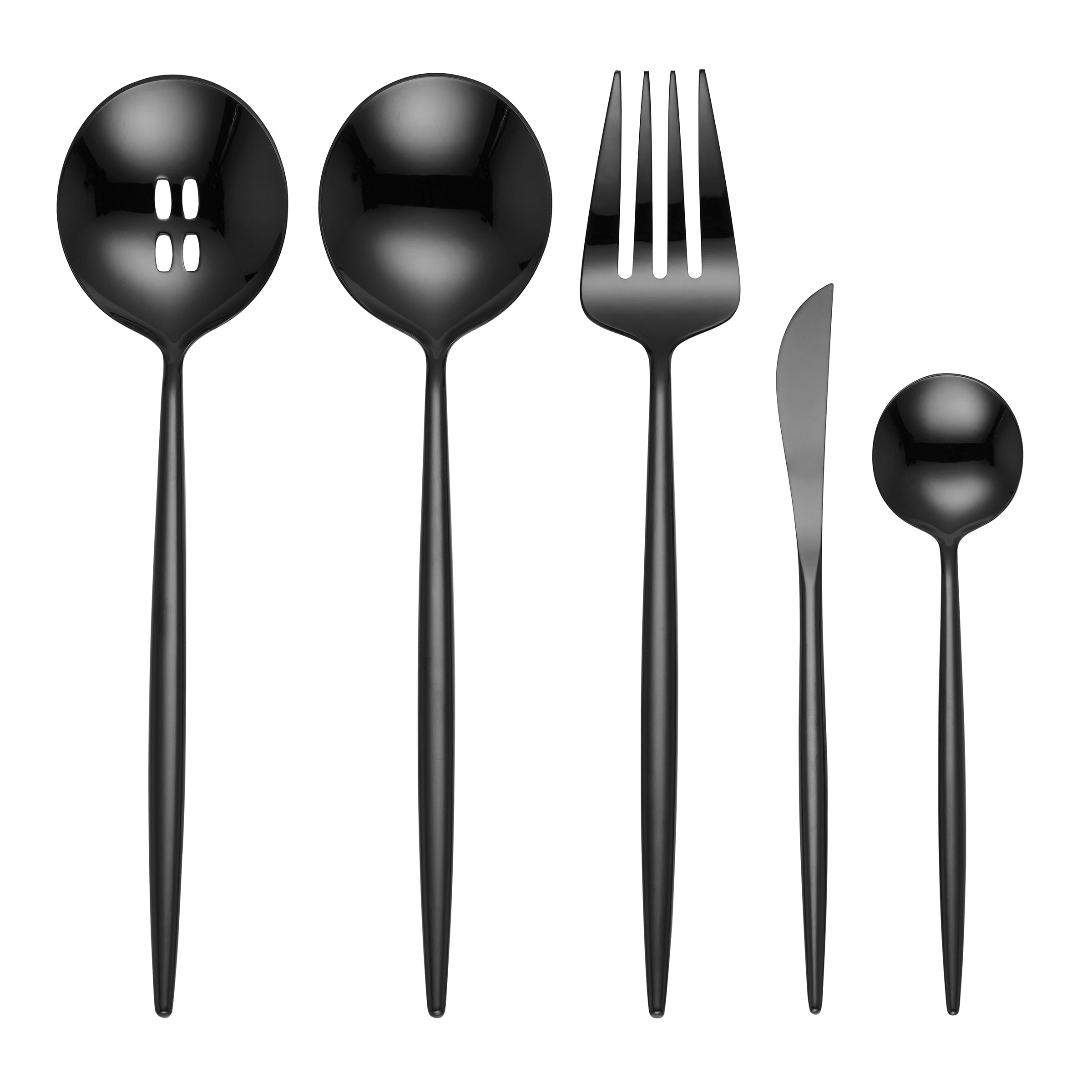 Zephyr Black Mirror 45 Piece Flatware Set - Image 4