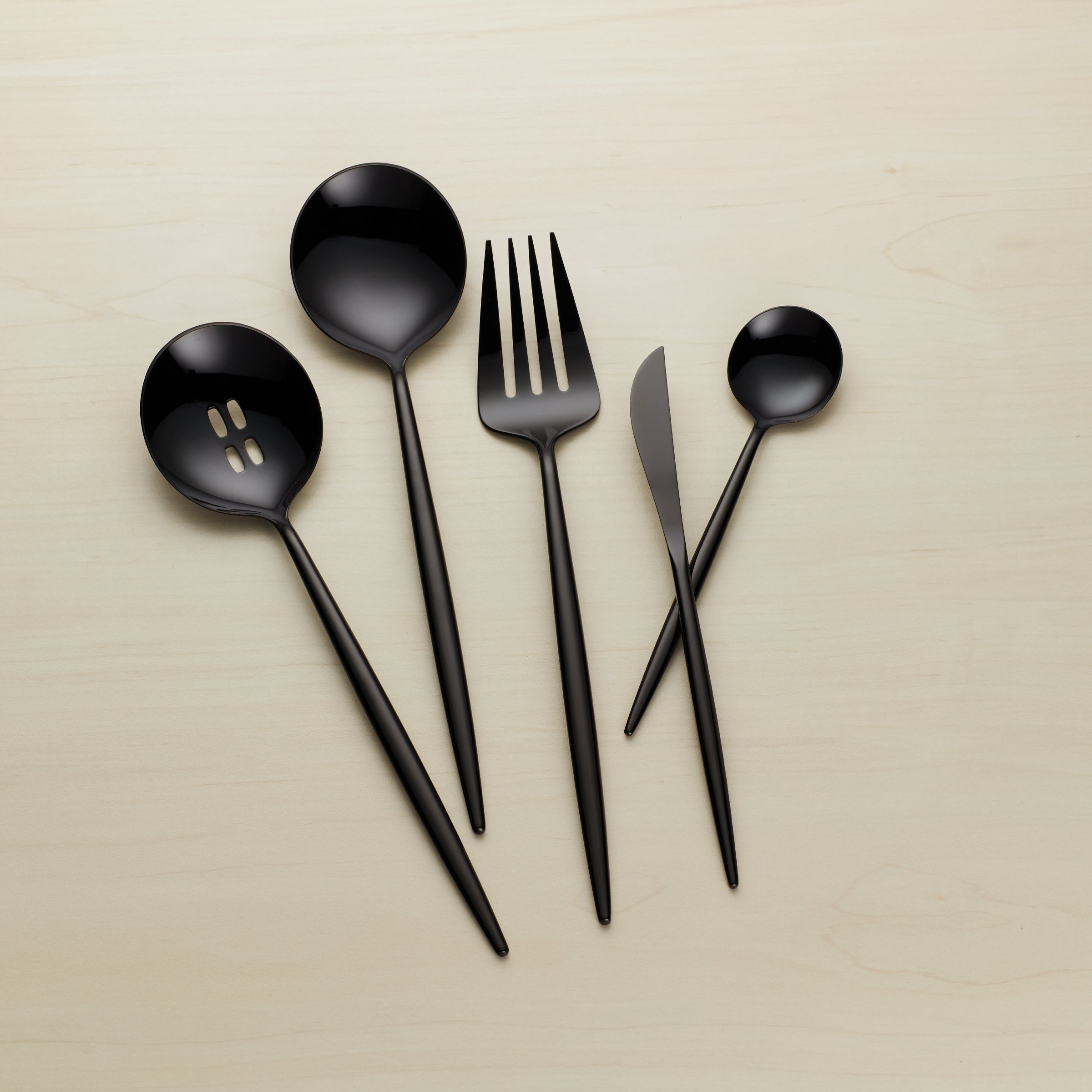 Zephyr Black Mirror 45 Piece Flatware Set - Image 7
