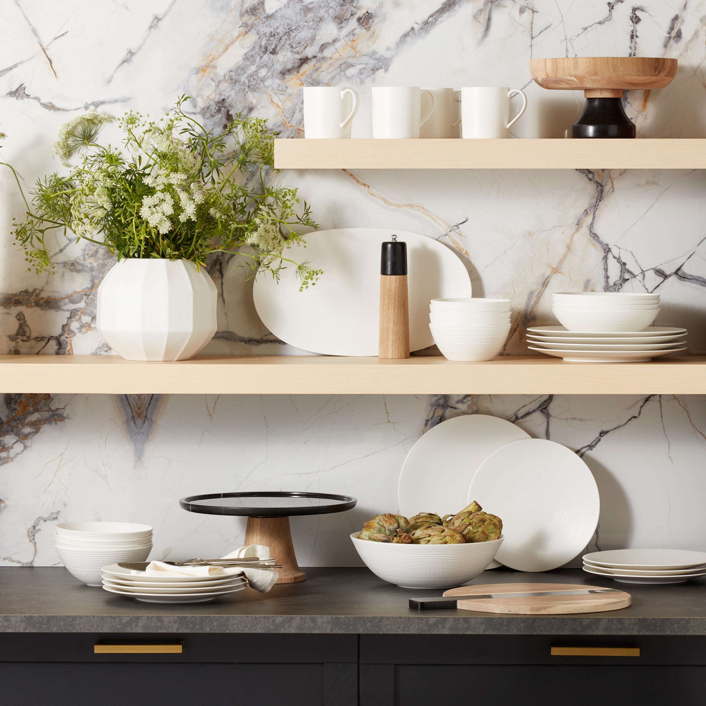 LX Collective White Oval Tray - Image 3