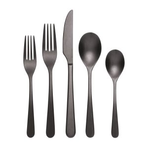 Kenbrook Black Vintage 20 Piece Flatware Set