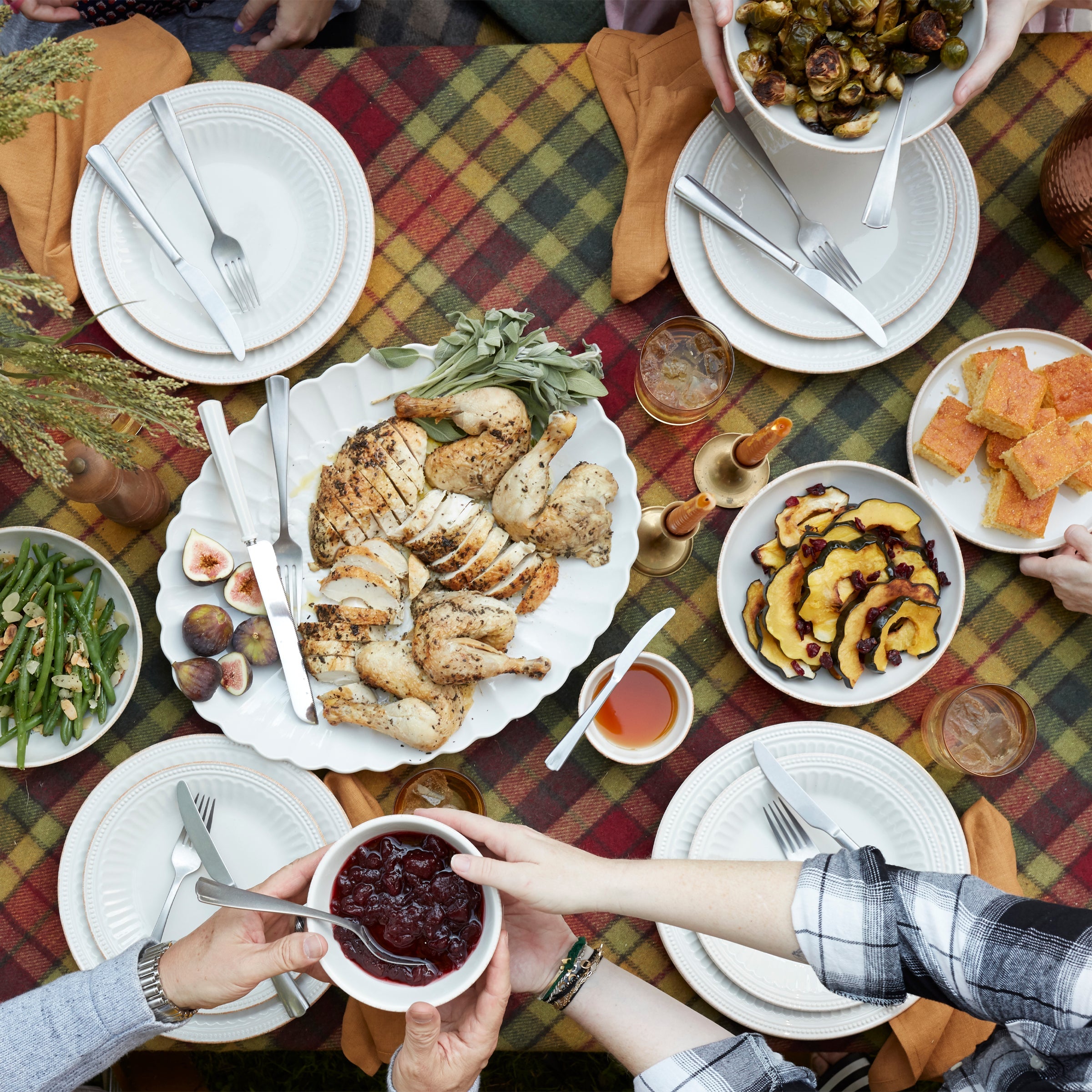 French Perle Groove White 12-Piece Dinnerware Set - Image 4