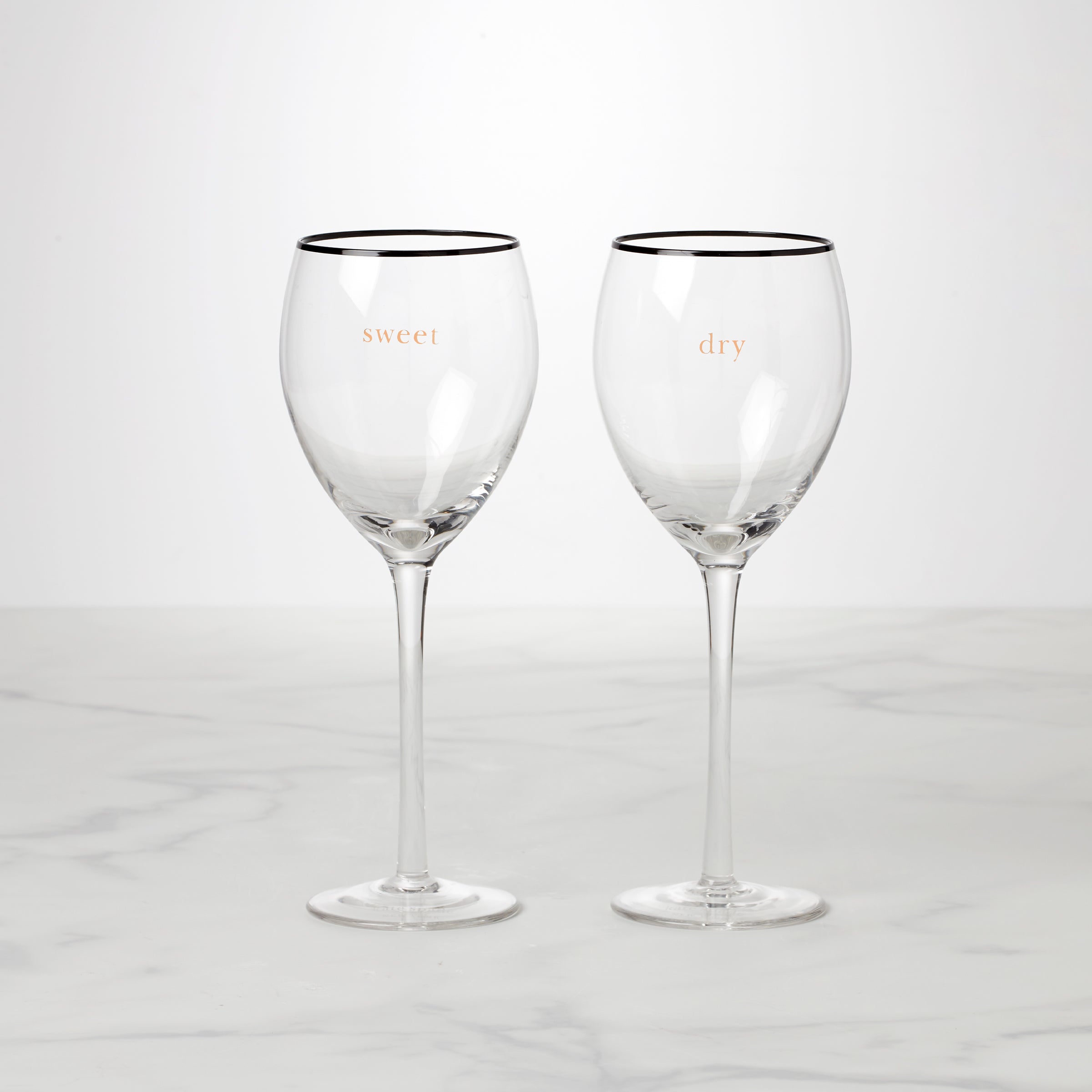 Cheers To US Sweet & Dry Wine Glasses - Set Of 2